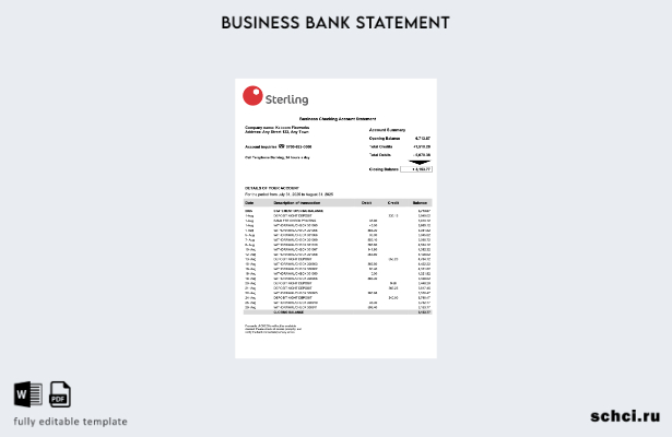 цифровая загрузка Нигерии, выписка по корпоративному счету в банке Sterling, шаб
